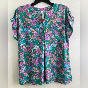 Dear Scarlett Lizzy Blouse in Floral Print Size M